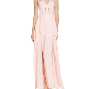 BCBG FORMAL LONG DRESS GOWN PROM WEDDING GUEST LIGHT PINK BCBGMAXAZRIA 0